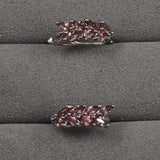 Pink tourmaline huggie earrings