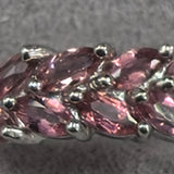Pink tourmaline huggie earrings
