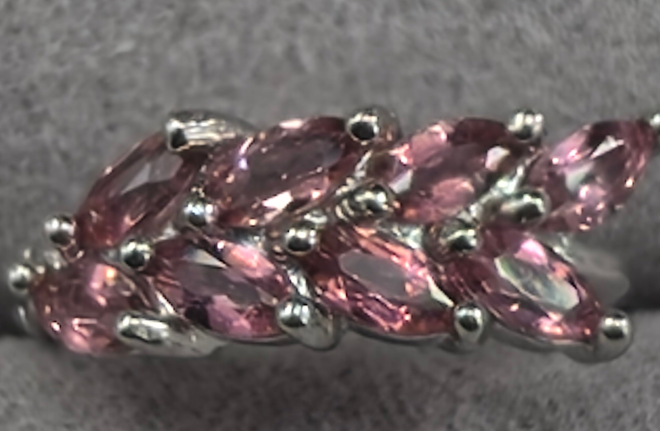 Pink tourmaline huggie earrings