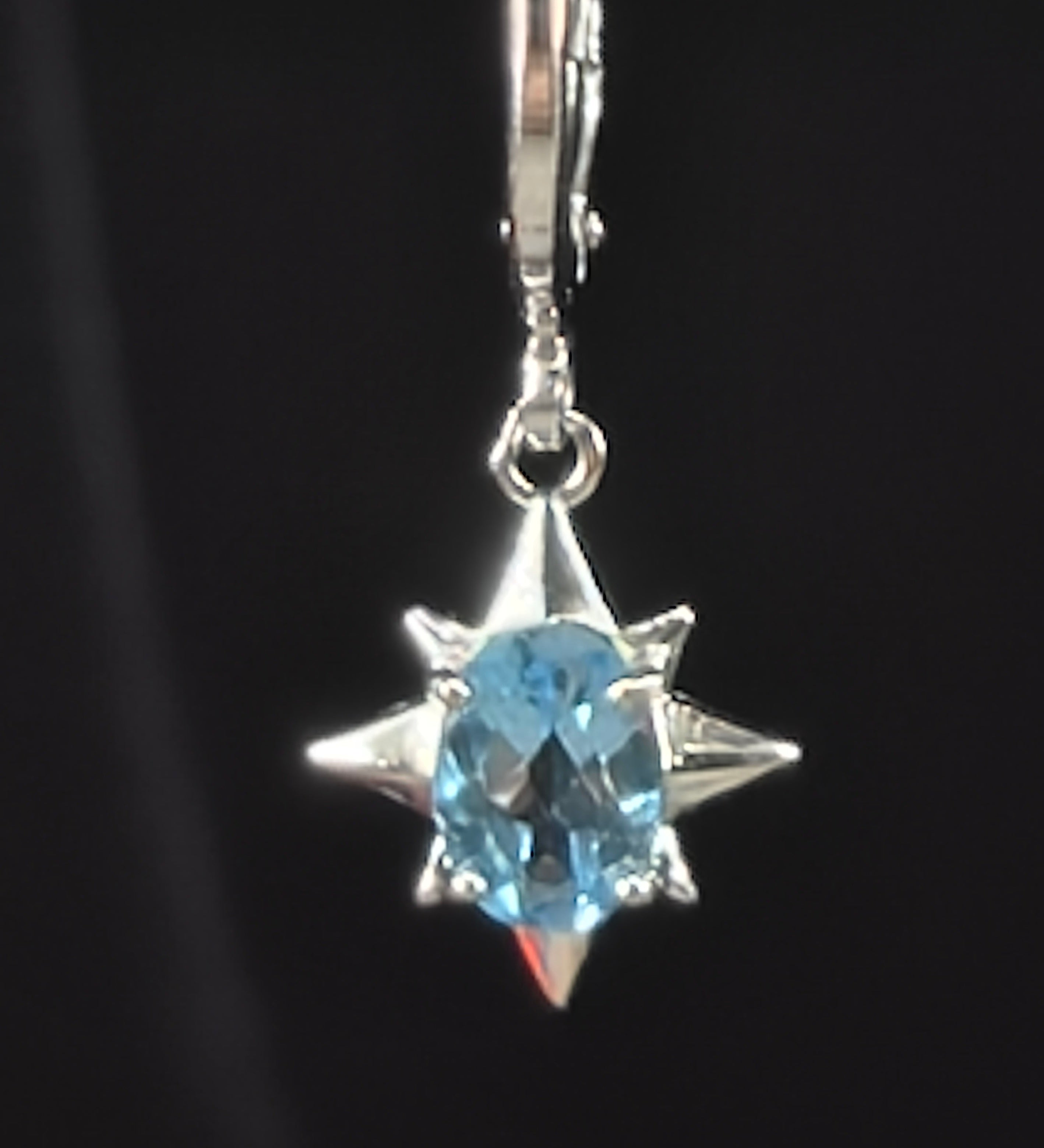 Topaz star dangle earrings