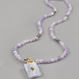 Lavender quartz necklace