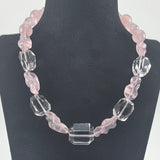 Rose and lemurian quartz necklace