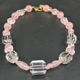 Rose and lemurian quartz necklace