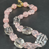 Rose and lemurian quartz necklace