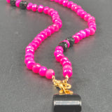 Pink chalcedony necklace