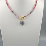 Spinel tyre cut necklace