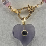 Spinel tyre cut necklace