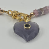 Spinel tyre cut necklace