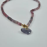 Spinel tyre cut necklace