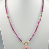 Ruby and tourmaline necklace