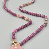 Ruby and tourmaline necklace