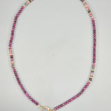 Ruby and tourmaline necklace