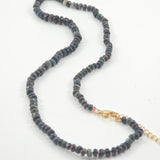 Black opal with pink necklace