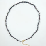 Black opal with pink necklace