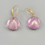 Pink topaz dangle earrings