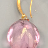 Pink topaz dangle earrings