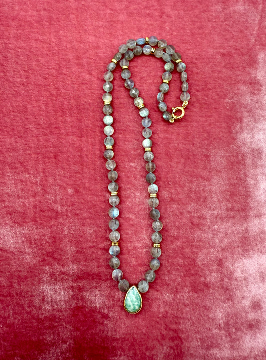 Labradorite and Amazonite necklace