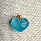 Aquamarine heart pendant