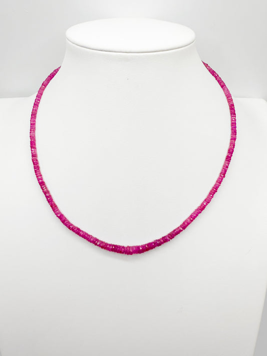 Pink sapphire necklace