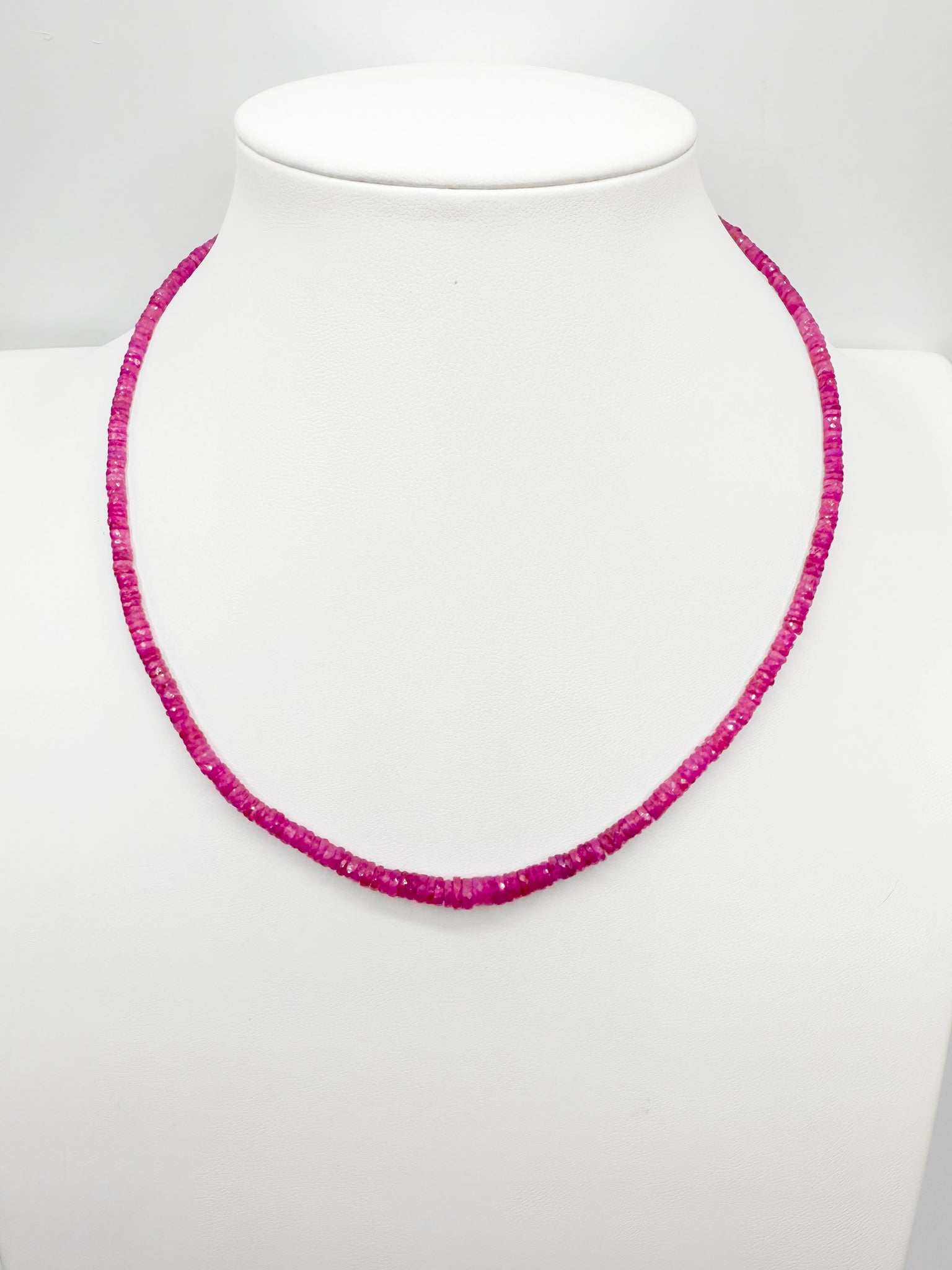 Pink sapphire necklace