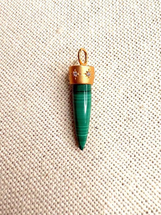 Malachite spike pendant