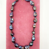 Peacock baroque pearl necklace