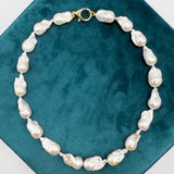 White baroque pearl necklace