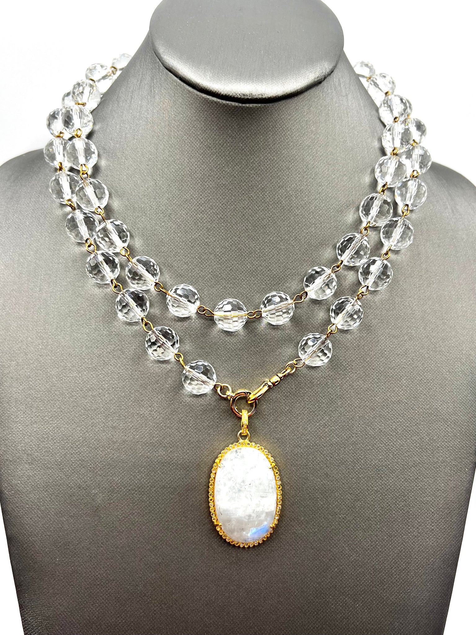 Chandelier moonstone necklace