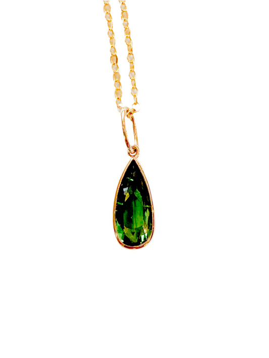 Green tourmaline necklace