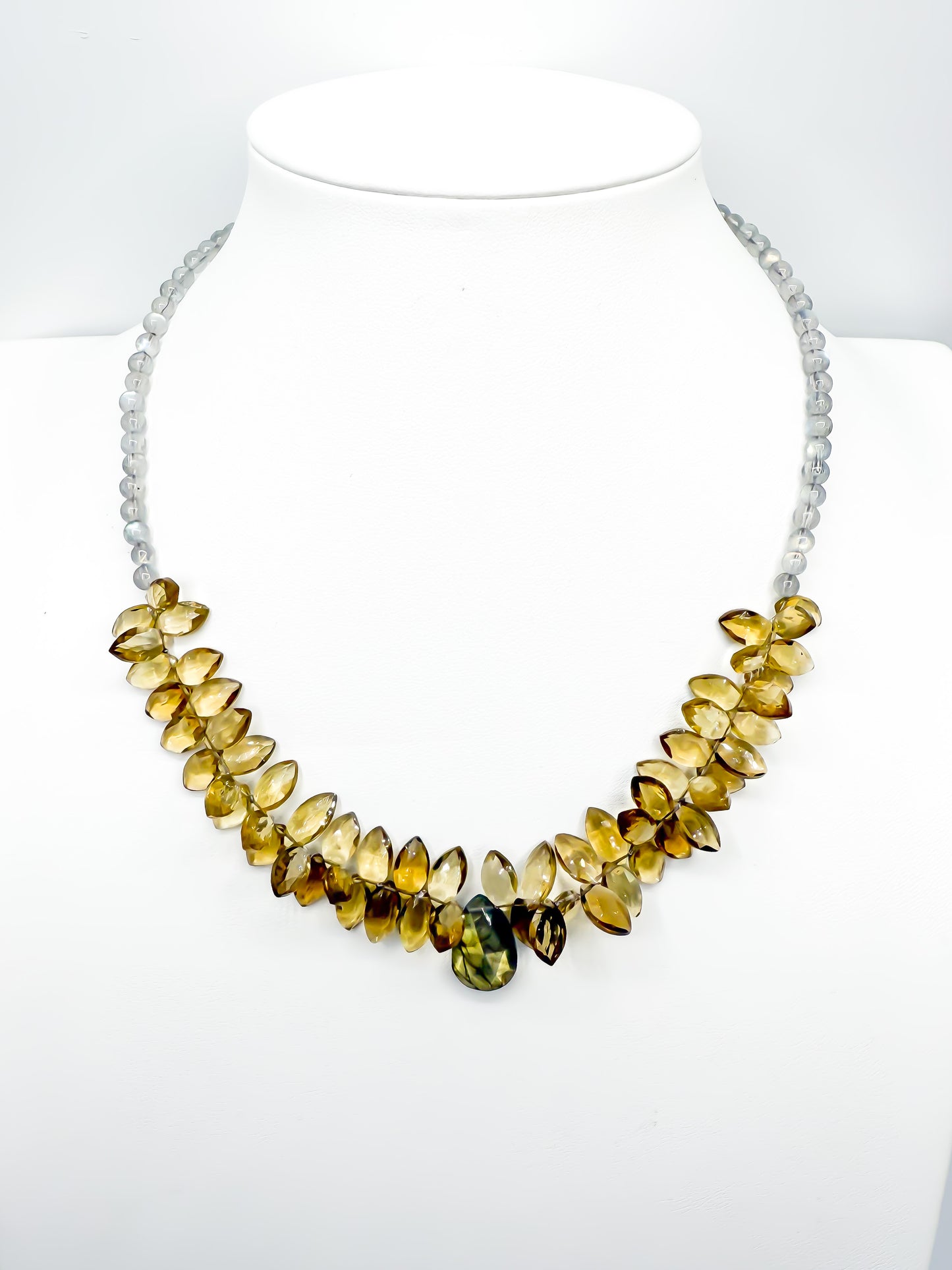 Whiskey and labradorite necklace