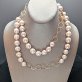 King Size Edison pearl and chain necklace
