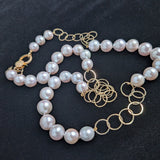 King Size Edison pearl and chain necklace