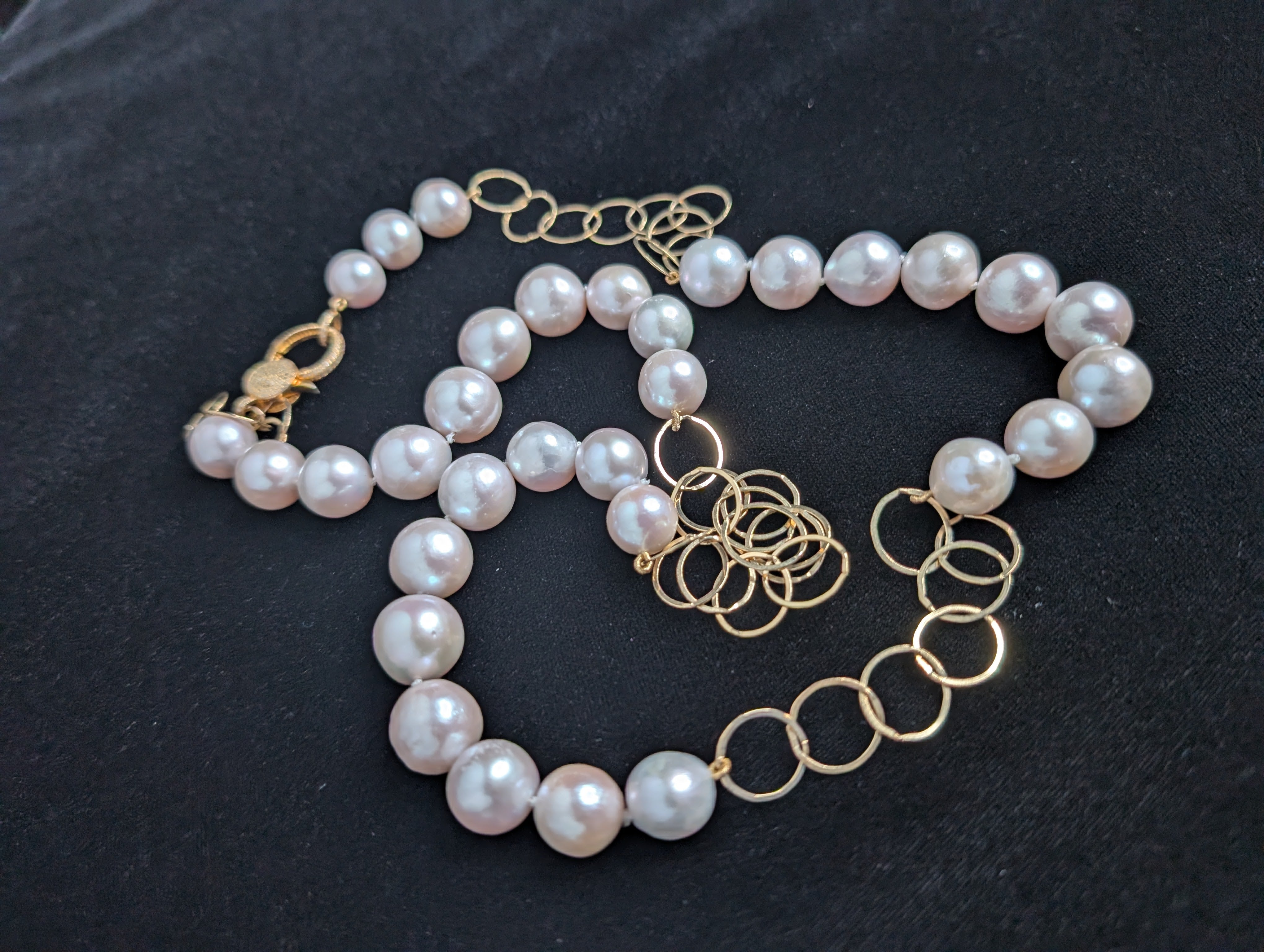 King Size Edison pearl and chain necklace