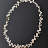 Akoya Pearls with Labradorite Necklace