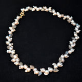 Akoya Pearls with Labradorite Necklace