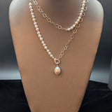 Freshwater Pearl with Large Pearl Pendant Necklace