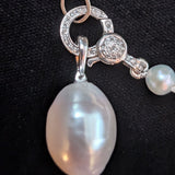 Freshwater Pearl with Large Pearl Pendant Necklace