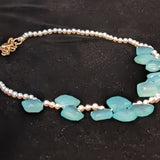 Freshwater Pearl and Chalcedony Necklace
