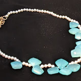 Freshwater Pearl and Chalcedony Necklace