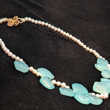 Freshwater Pearl and Chalcedony Necklace