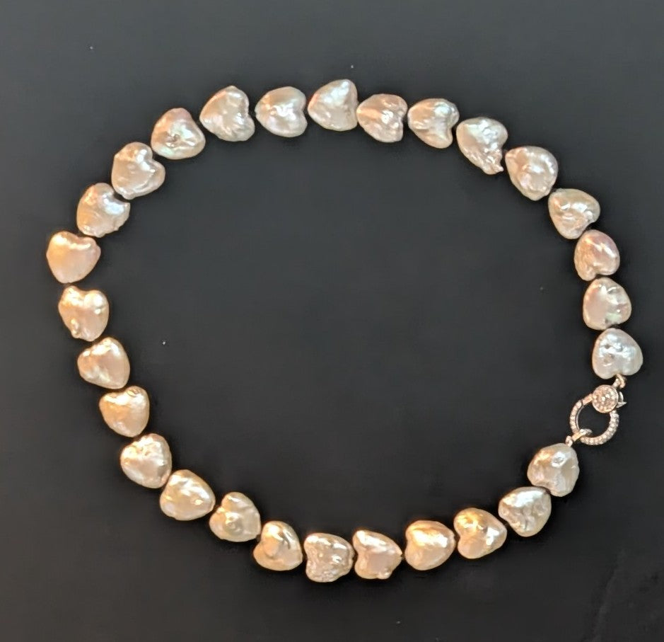 Freshwater Heart Pearl Necklace