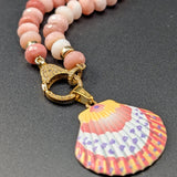 Pink opal necklace