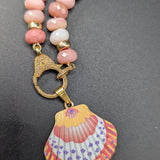 Pink opal necklace