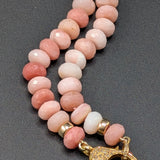 Pink opal necklace
