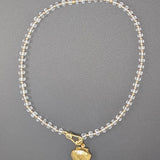 Rock crystal quartz necklace