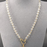Rock crystal quartz necklace