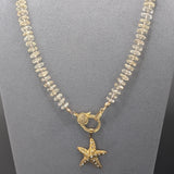 Citrine disc necklace