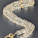 Citrine disc necklace