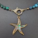 Chrysocolla and malachite necklace