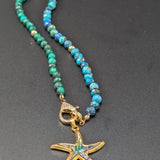Chrysocolla and malachite necklace